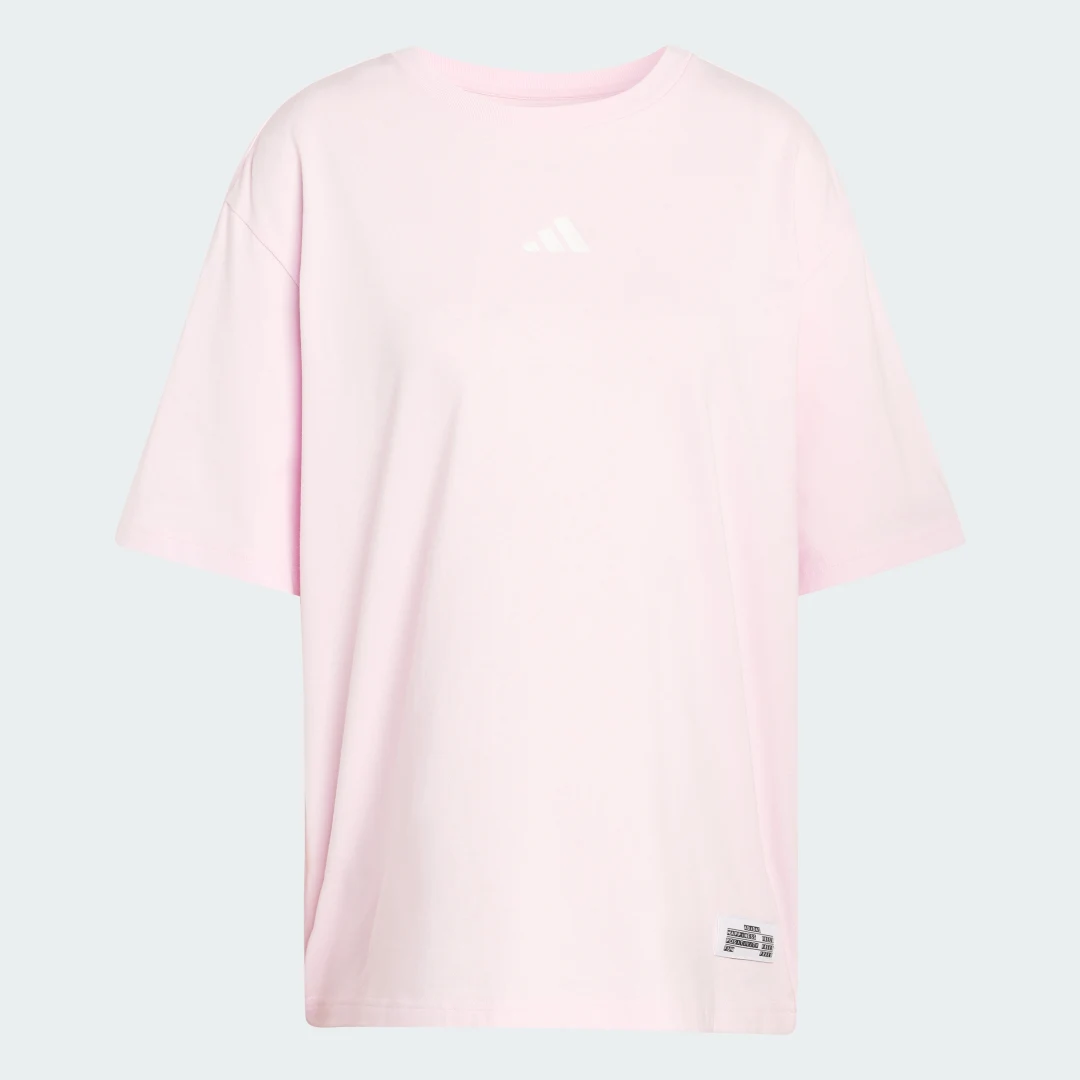 Detalle 2 de Camiseta estampada holgada Mini Embroidery de Adidas – rosa