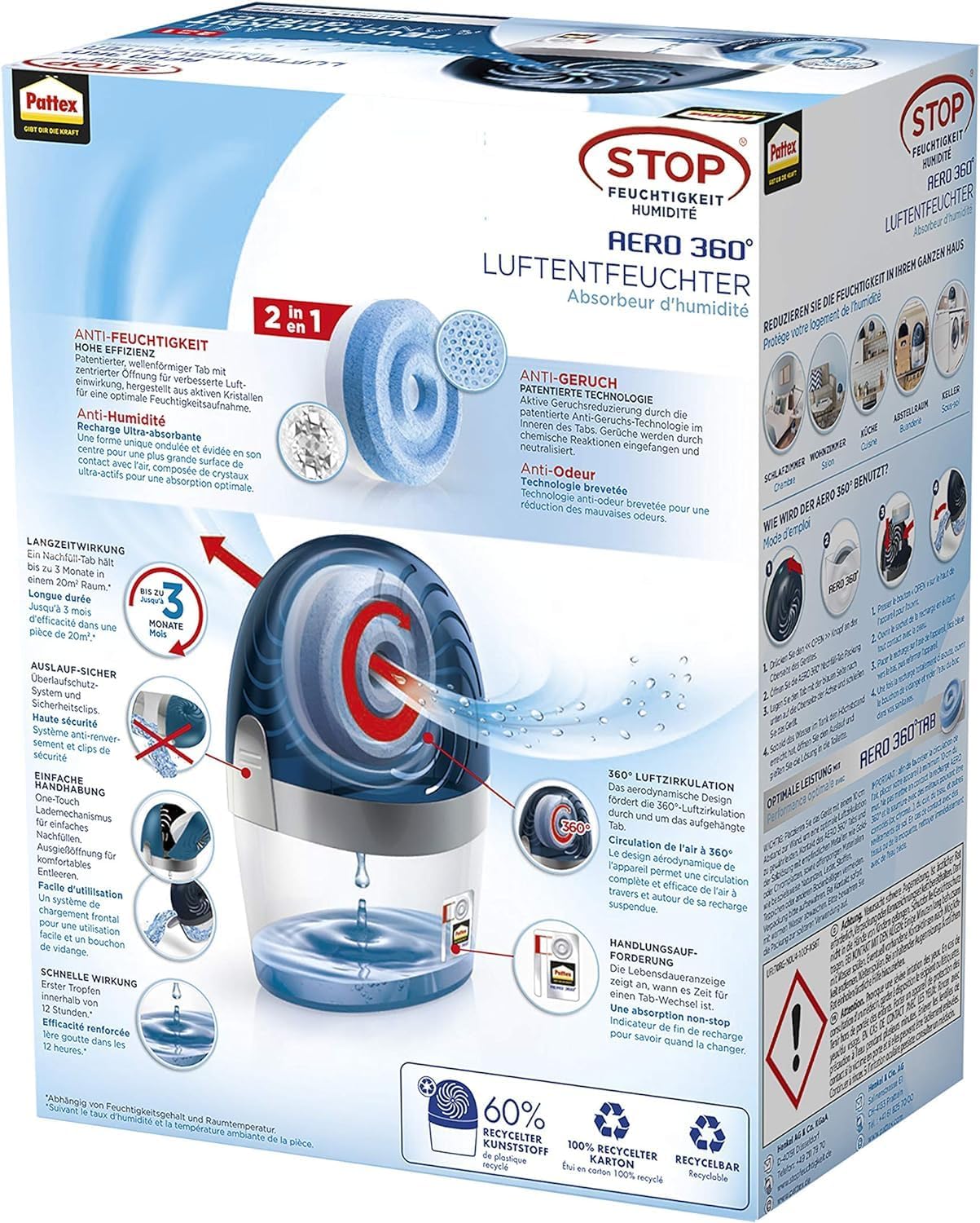 Detalle 2 de Pattex AERO 360º Luftentfeuchter mit 450 g