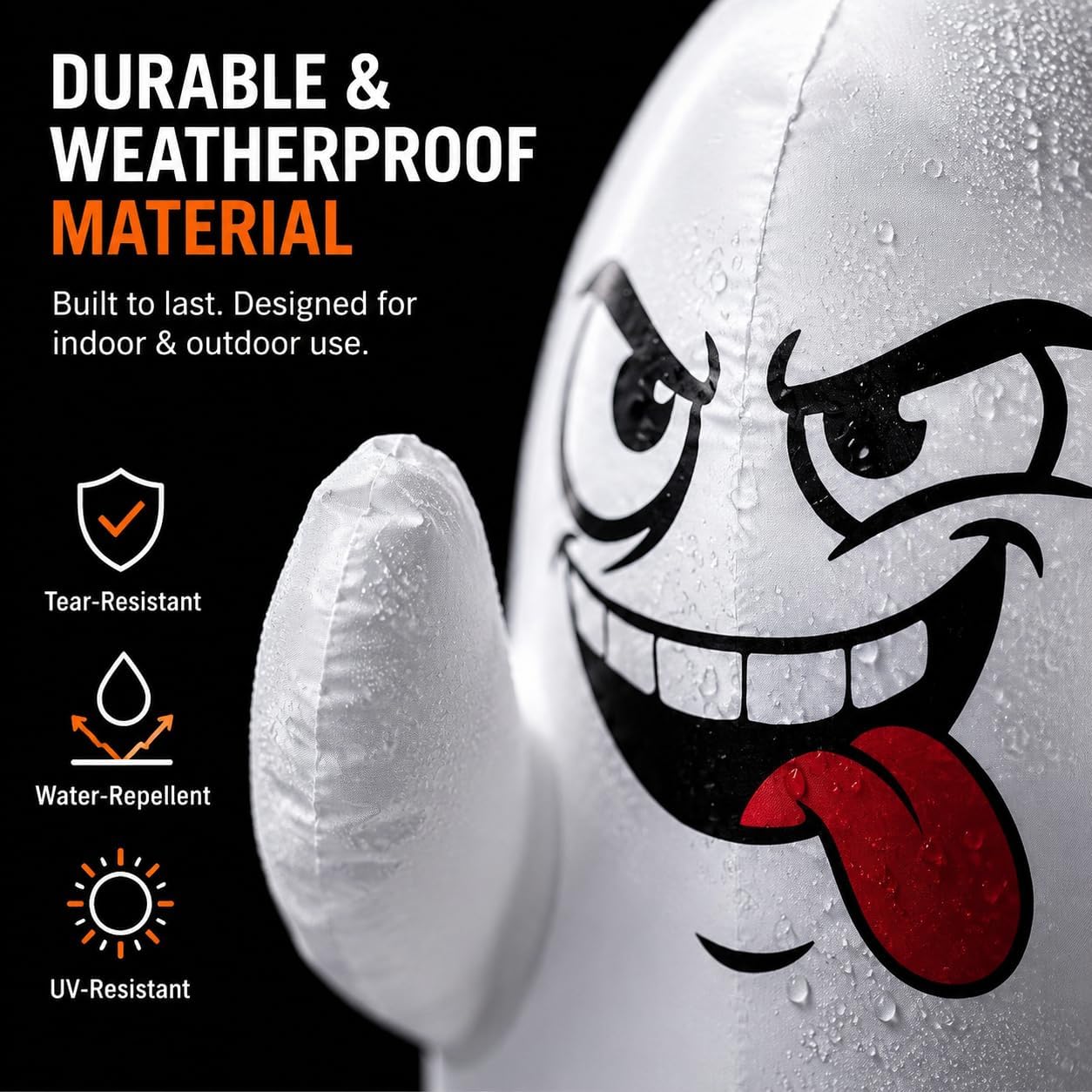 Detalle 2 de LAASOFANI 2-Pack 3.5 ft Halloween Inflatable Window Ghosts with LEDs