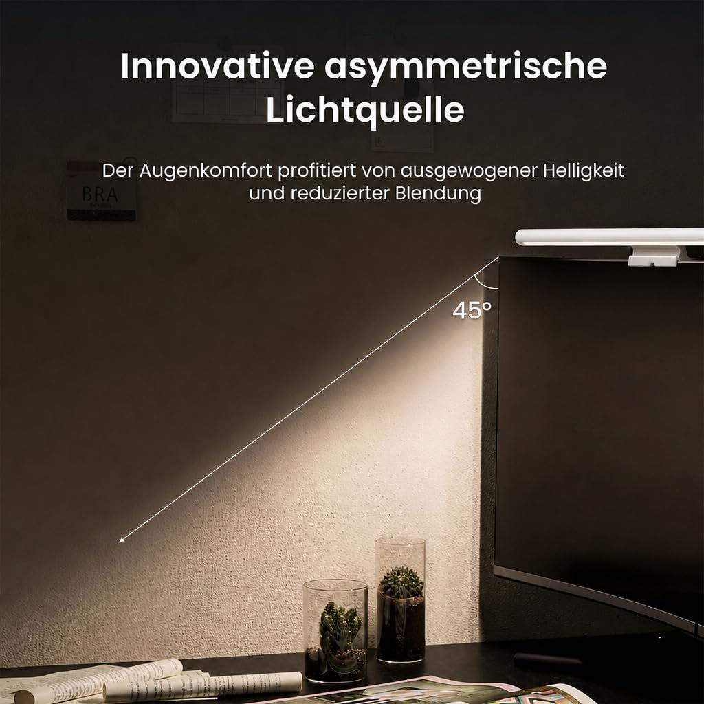 Detalle 2 de Yeelight Monitor Light Bar 40 cm – kabellose Fernbedienung, dimmbar, RG0 Augenschutz, USB-Schreibtischlampe