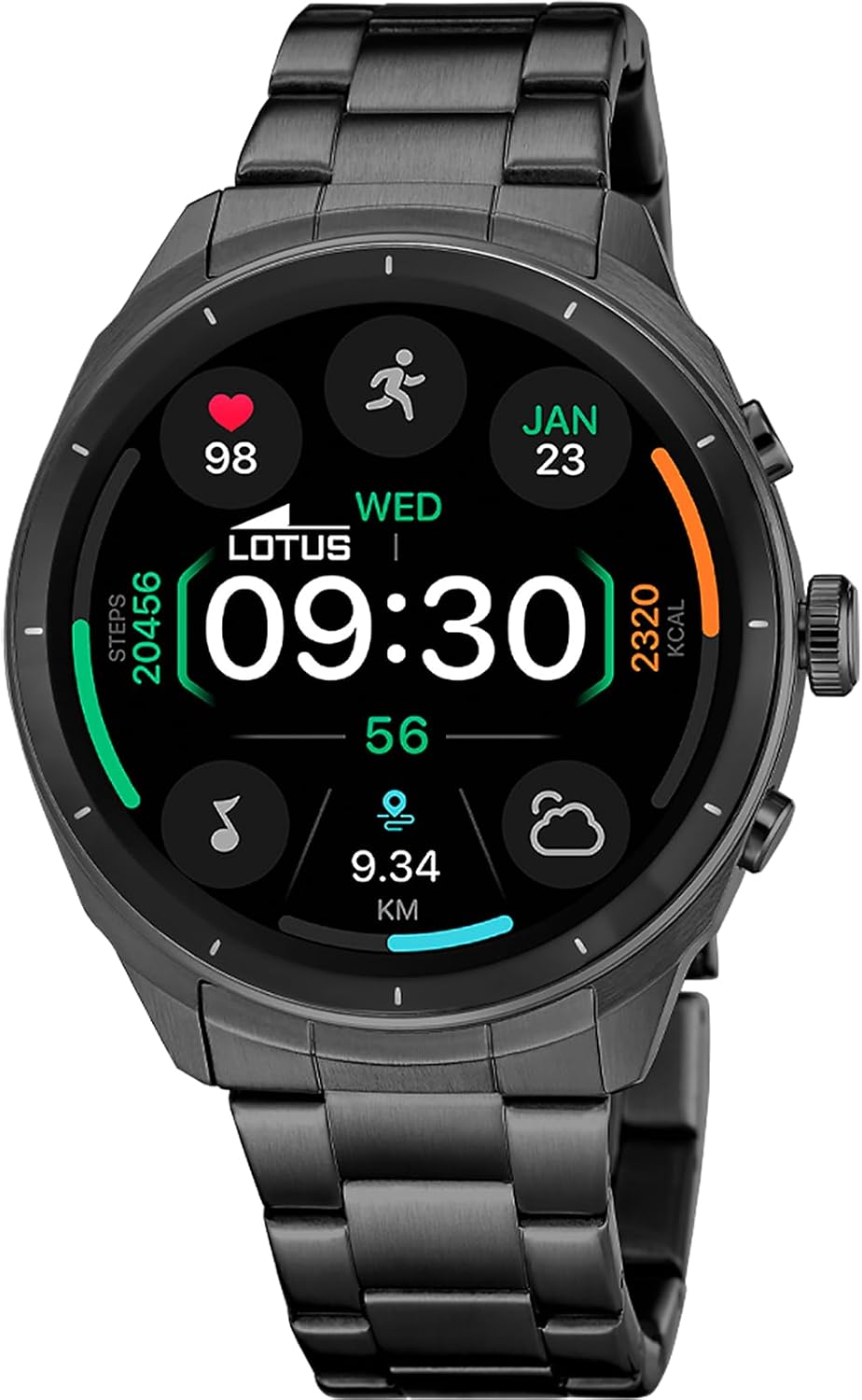 Detalle 2 de LOTUS Reloj Inteligente Hombre - Smartwatch de Acero Inoxidable 316L, IP65 y Control por Voz