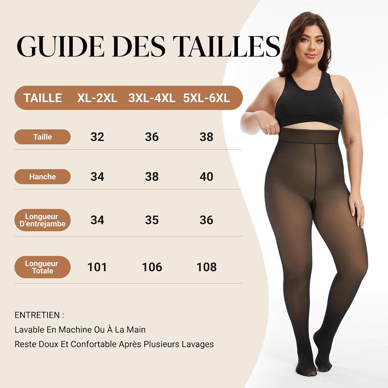 Thumbnail 4 de ZAKASA Collant Polaire 220G Grande Taille