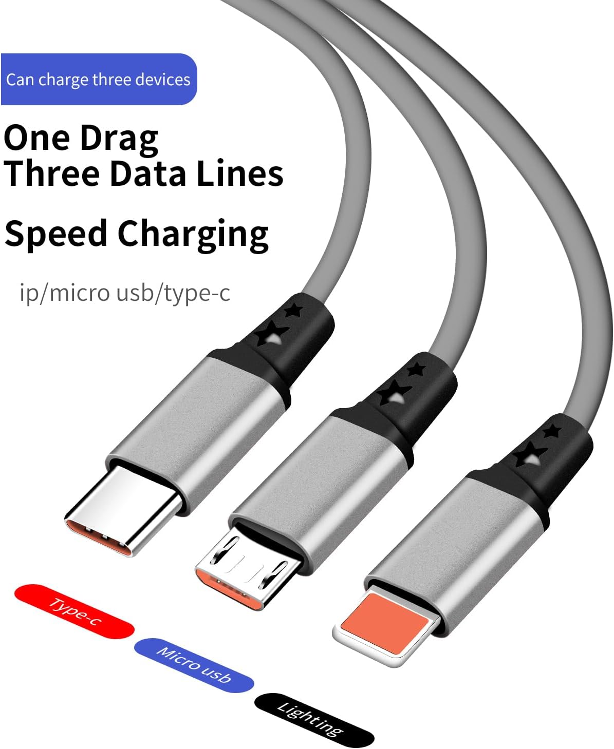 Thumbnail 5 de SDBAUX Multi Charger Cable 1m — 3‑in‑1 retractable cable