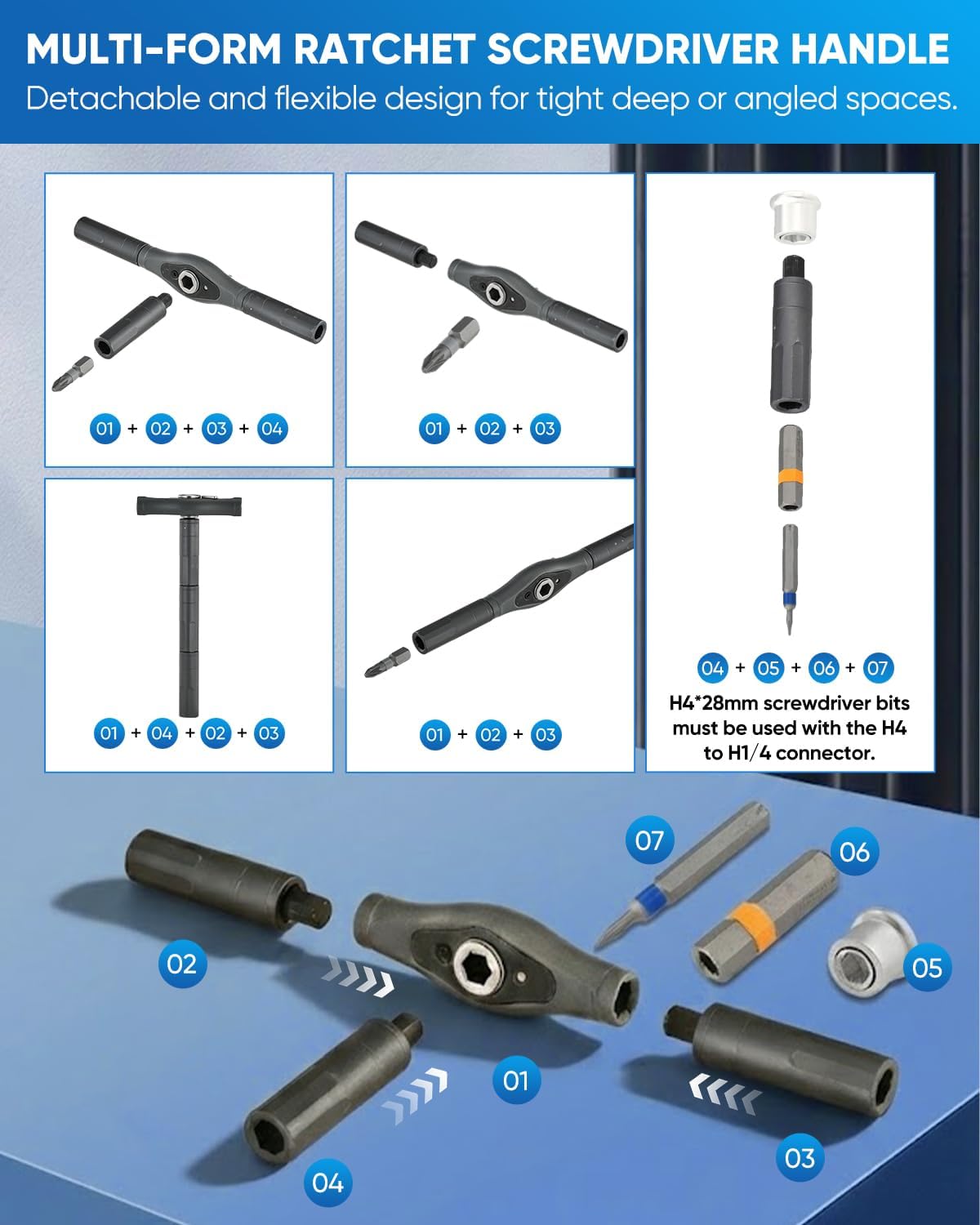 Detalle 2 de Saker 66-in-1 Magnetic Ratchet Screwdriver Set
