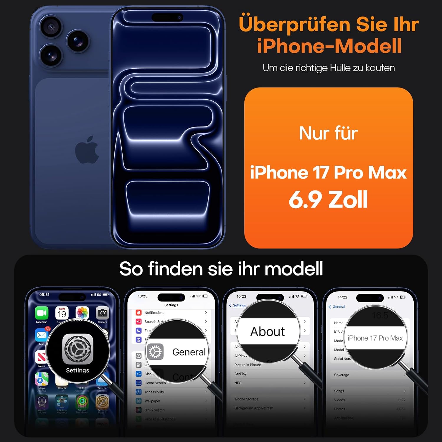 Detalle 2 de TAURI iPhone 17 Pro Max Hülle 6,9" Stoßfest