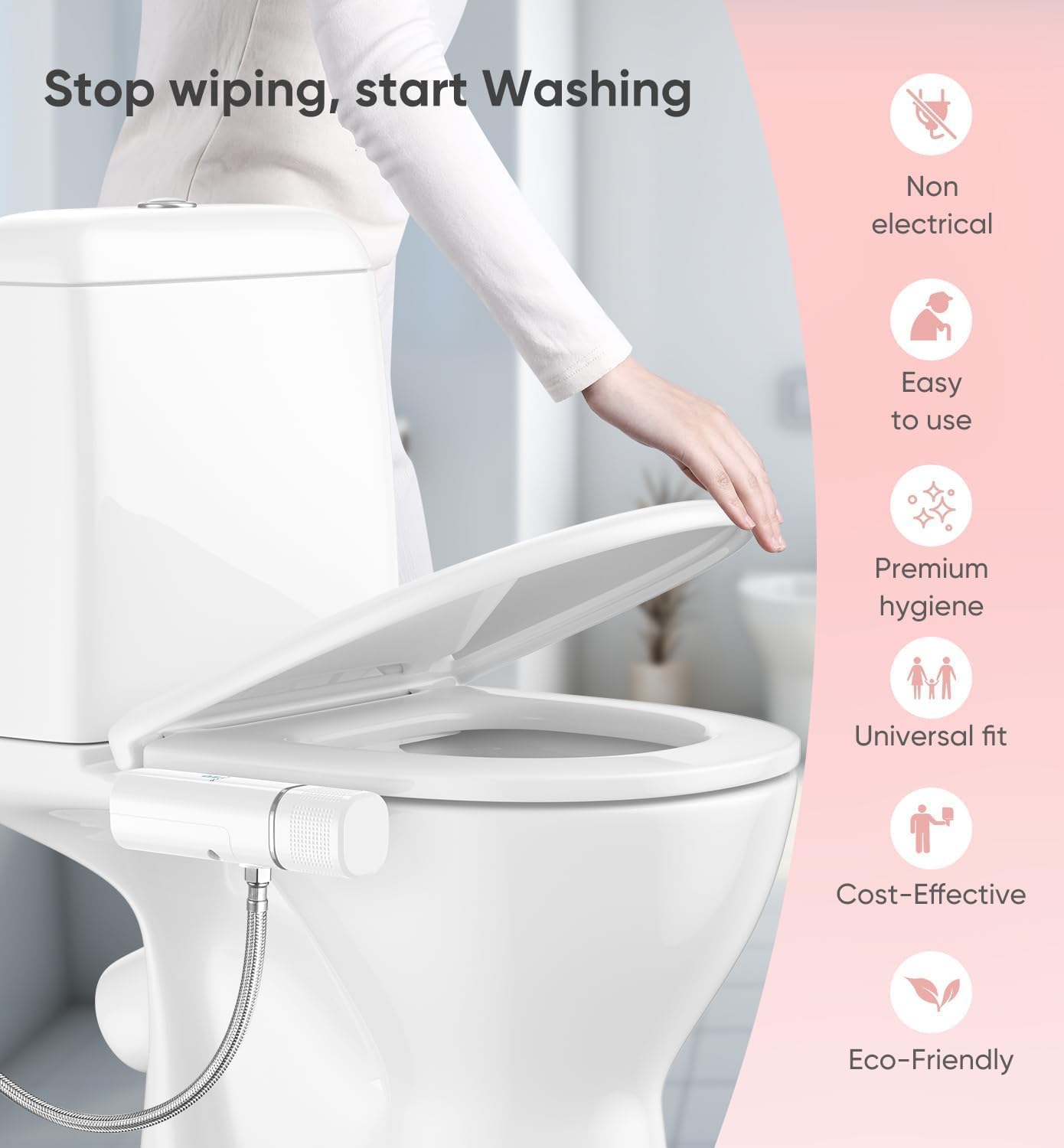 Thumbnail 6 de POCALAND BJL-001 Bidet Attachment with Dual Wash Modes and Adjustable Pressure