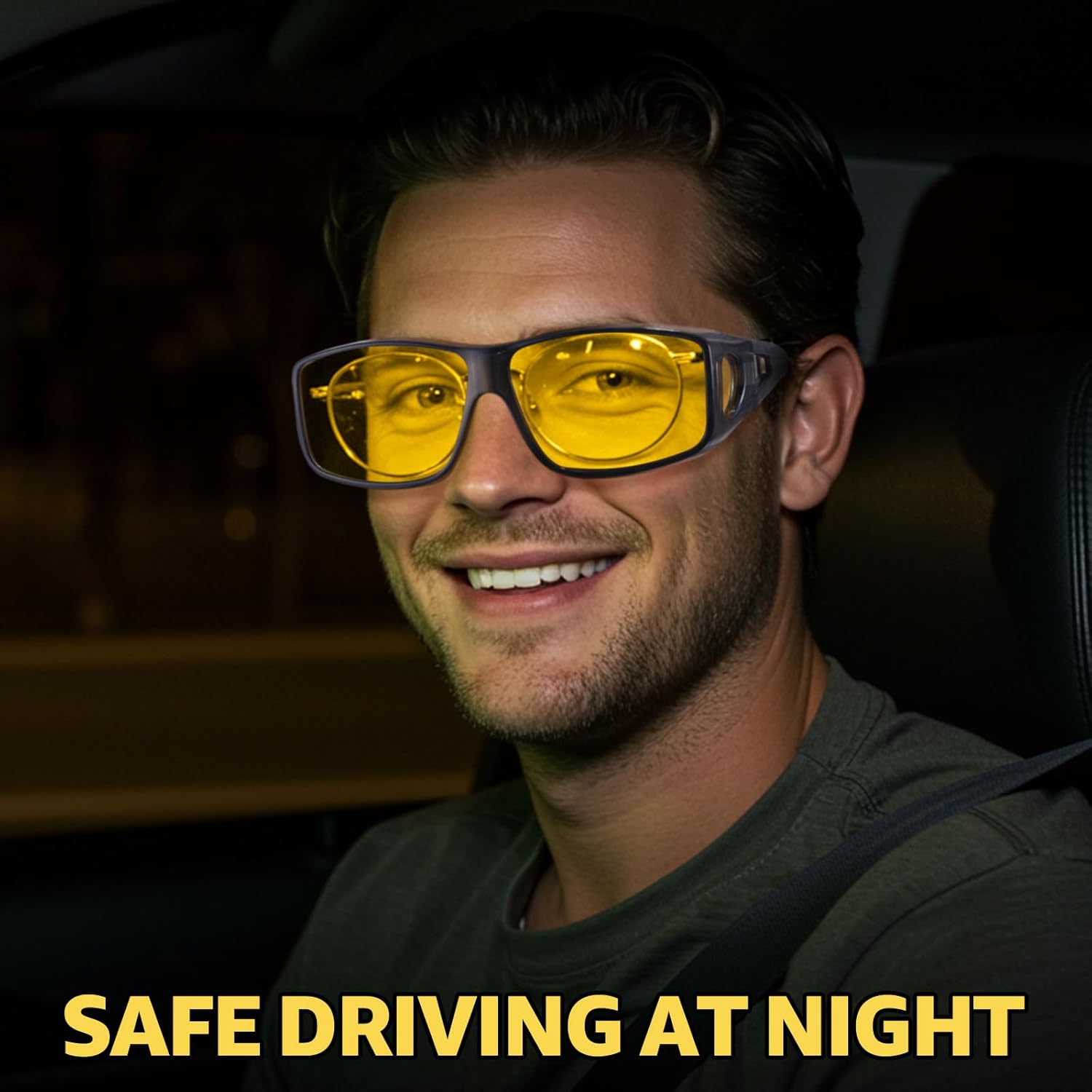 Detalle 2 de Myiaur Night Driving Over Glasses for Men & Women 🕶️ Read more