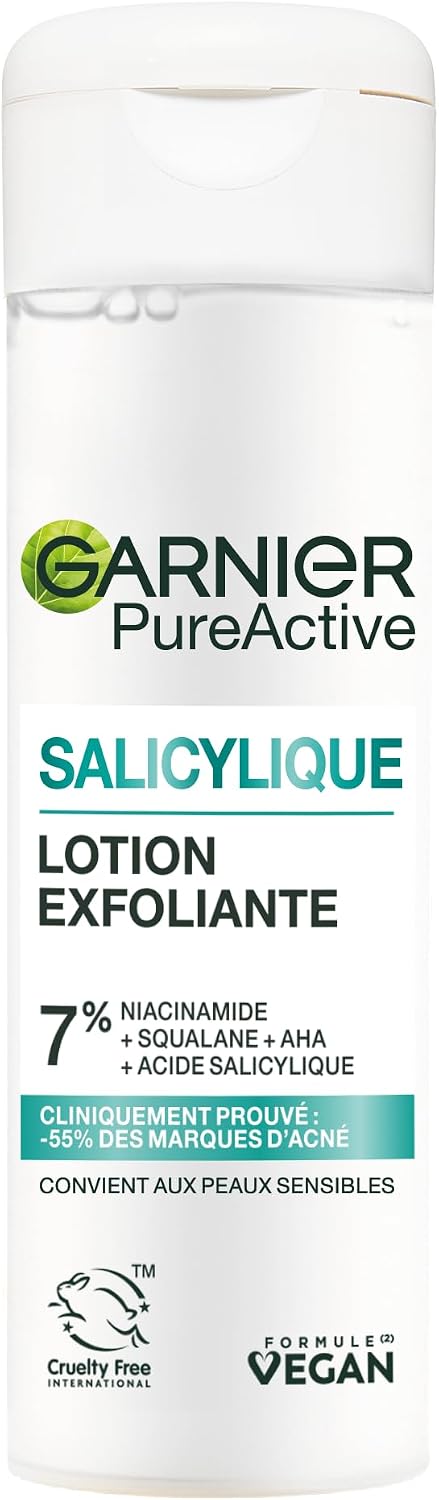 Detalle de Garnier PureActive salicylzuurpeelinglotion 120 ml met niacinamide en AHA