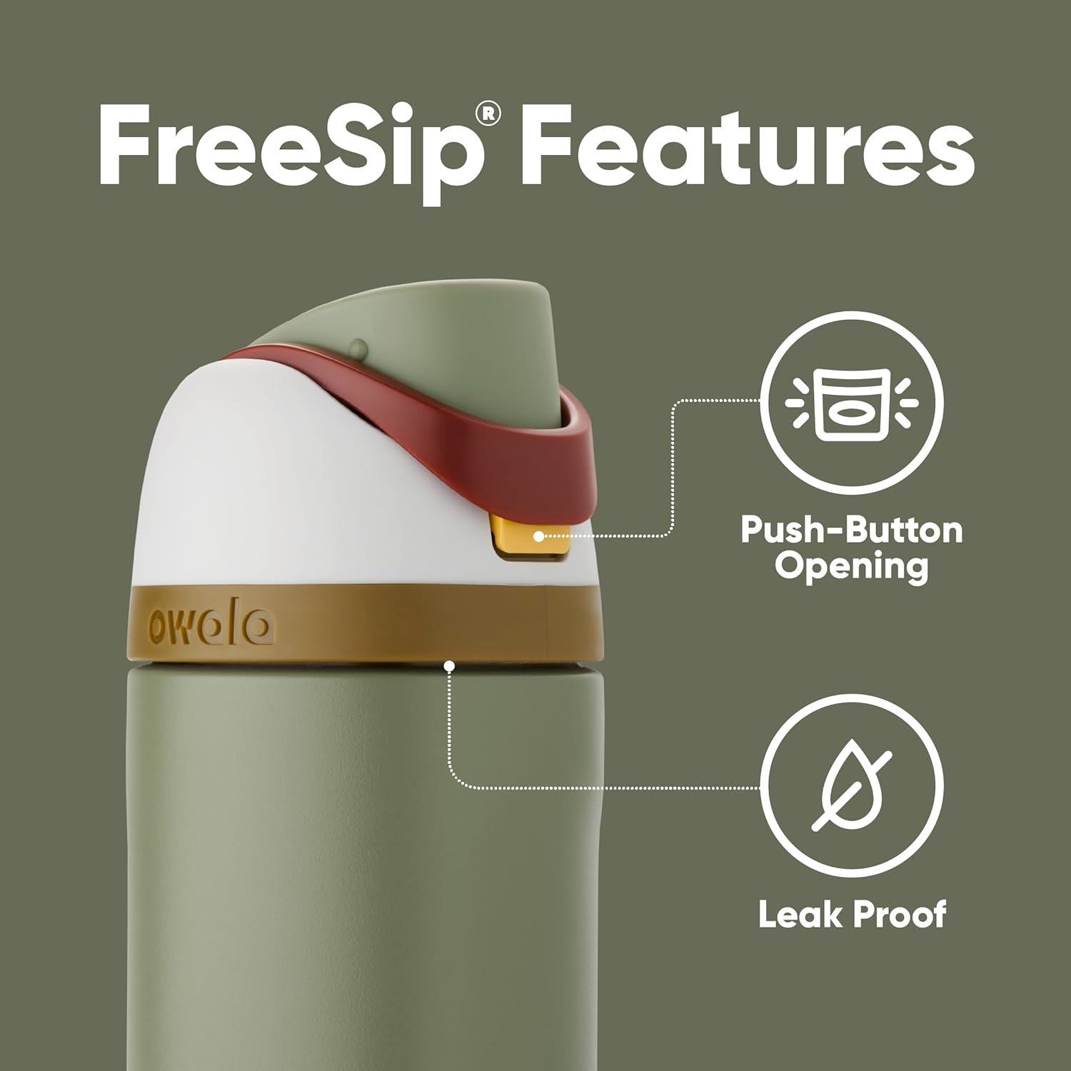 Thumbnail 3 de Owala Star Wars FreeSip Bottle (24 oz) – Boba Fett Insulated Stainless Steel Water Bottle