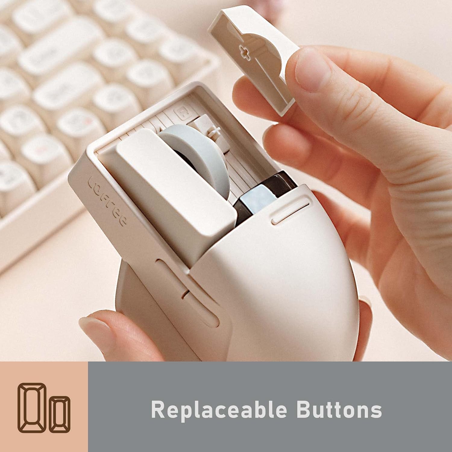 Detalle de LOFREE kabellose Bluetooth-Maus mit OLED-Display & 4.000 DPI (Mac & Windows)