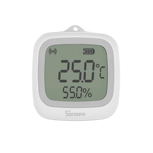 Detalle de SONOFF SNZB-02WD: Capteur Intelligent de Température et d'Humidité IP65 Zigbee avec LCD et installation flexible