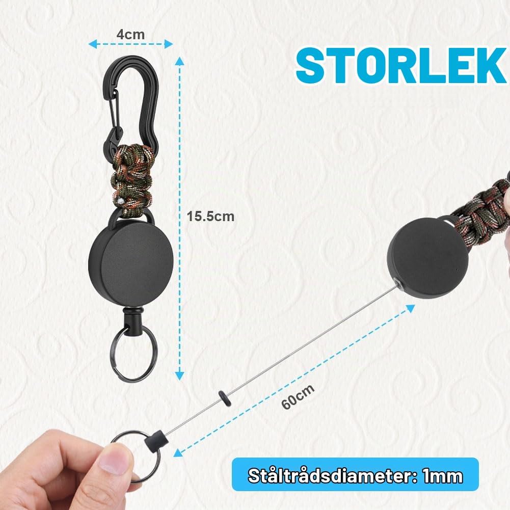 Thumbnail 1 de Vicloon infällbar märkesrulle, 3-pack med 60 cm utdragbar stålvajer