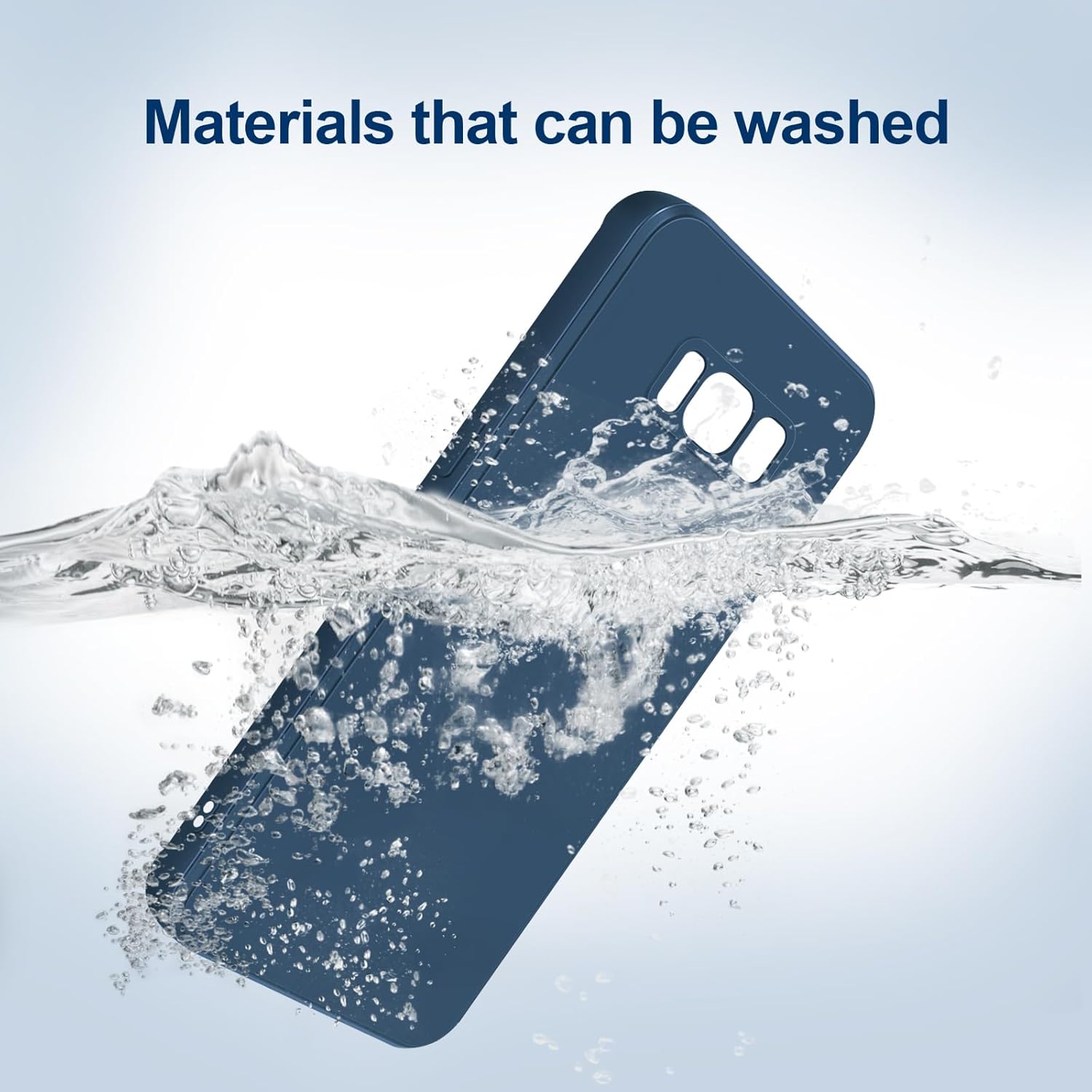 Thumbnail 4 de GiiYoon Hülle kompatibel mit Samsung Galaxy S8 – hochwertiges Liquid Silicone Case in Blau