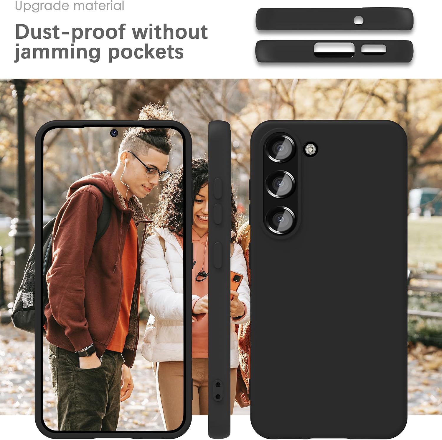 Thumbnail 6 de YATWIN Silicone Case for Samsung Galaxy S23 5G – Soft-Touch, Shockproof & Dustproof Black