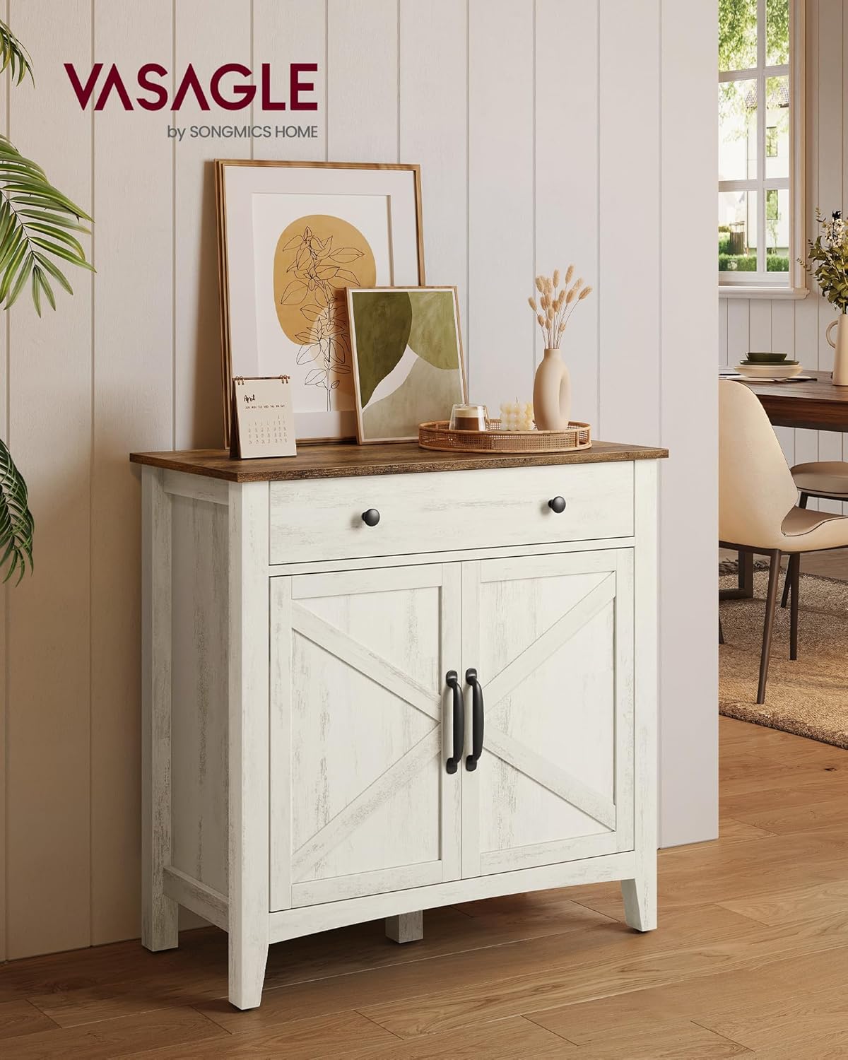 Detalle 2 de VASAGLE Buffet lot de 2 40 x 80 x 80 cm