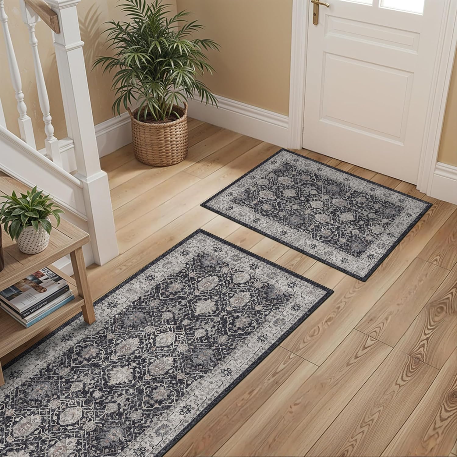Detalle de 2‑Piece Kitchen Sink Rug Set 0.2" Low Pile