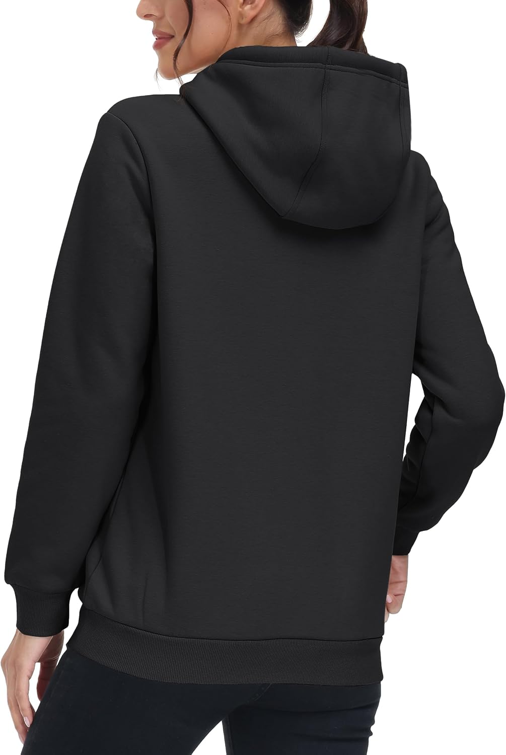 Detalle 2 de TACVASEN Women's Sherpa-Lined Fleece Hoodie with Kangaroo Pocket