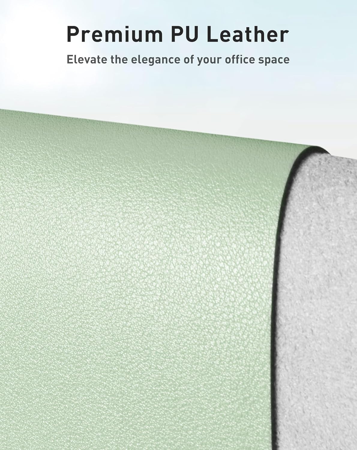 Detalle 2 de Aothia 40" x 24" Faux Leather Desk Mat, Large Mouse Pad with Suede Backing