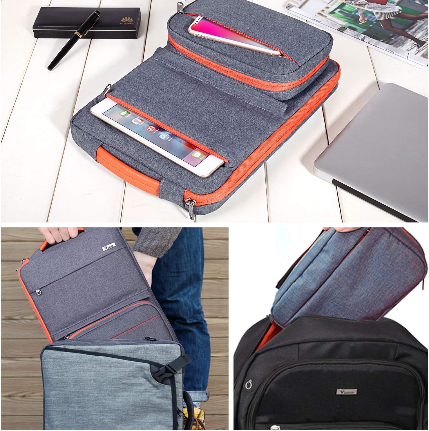 Thumbnail 6 de Voova Laptop Sleeve Case 13–14 Inch with Detachable Accessories Pouch