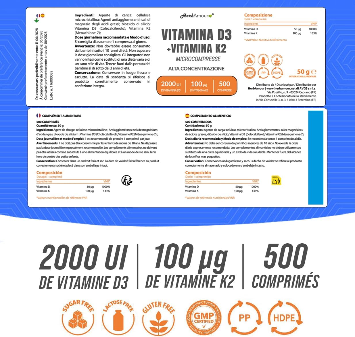 Thumbnail 3 de HerbAmour Vitamine D3 K2