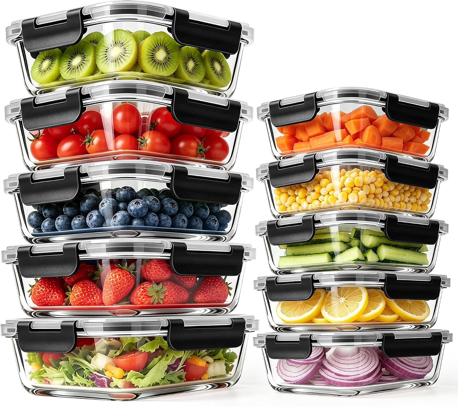 MEETOZ 10 Pack Glass Meal Prep Containers 🍽