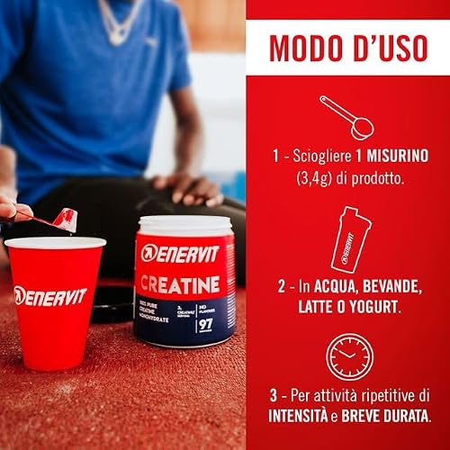 Detalle 2 de Enervit Creatina Monoidrato Pura (330 g) – senza aromi, per performance muscolare