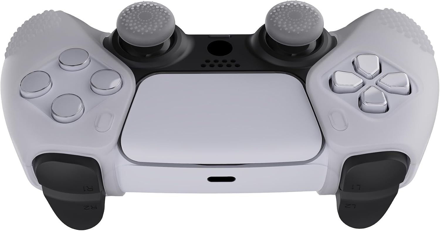 Thumbnail 5 de playvital 3D Studded Edition Clear White Ergonomic Soft Silicone Case Grips for ps5, Rubber Protector Skins with 6 Thumbstick Caps for ps5 Controller – Compatible with Charging Station
playvital 3D Studded Edition Clear White Ergonomic So…