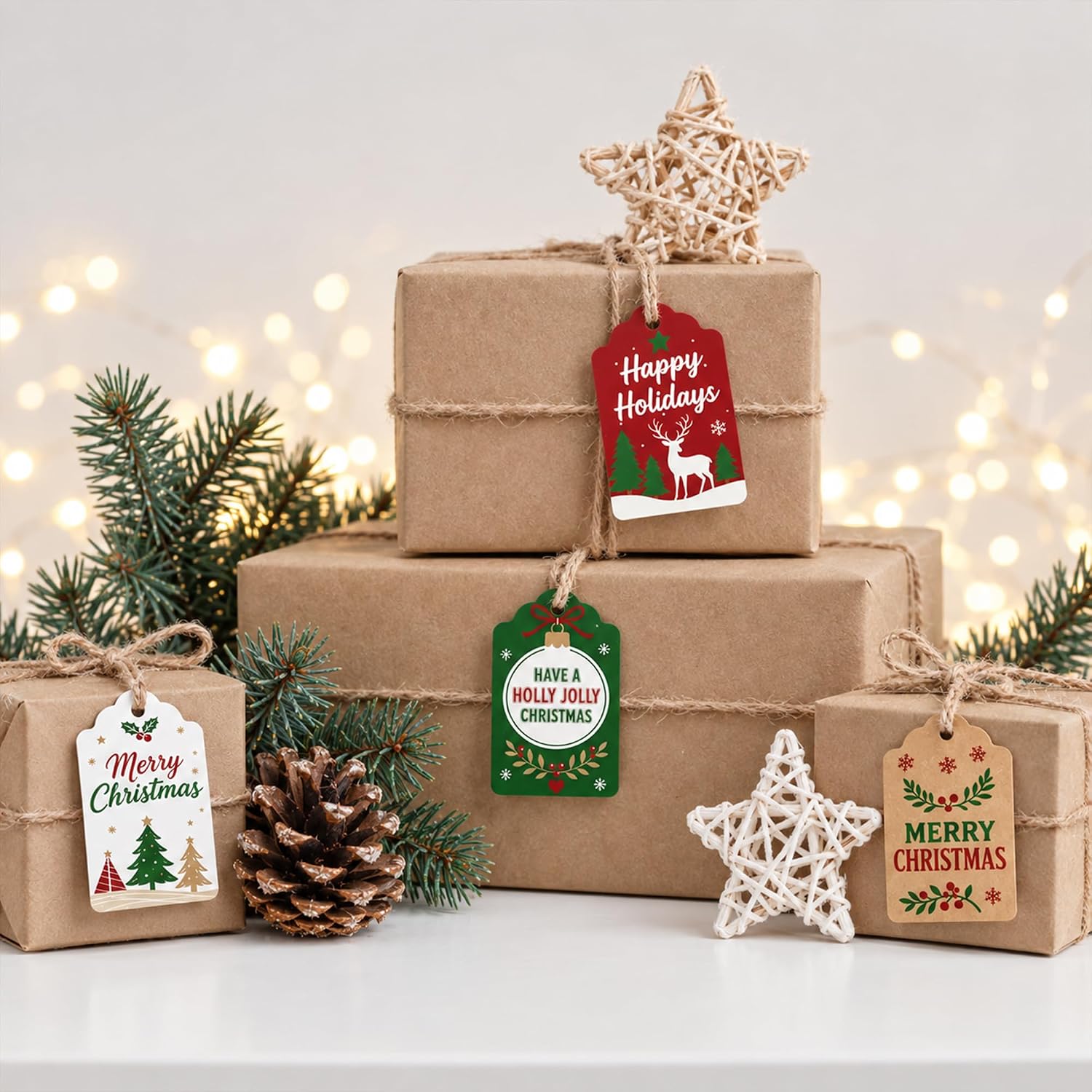 Detalle 2 de Christmas Gift Tags, 60-Piece Set