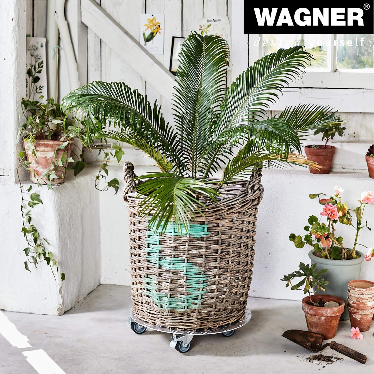Detalle de WAGNER 20700201 Multiroller Alaska – podstawa pod donicę Ø 38 cm, 150 kg