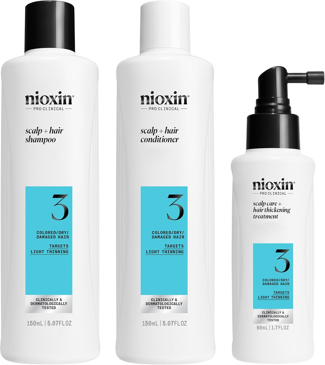 Detalle de Nioxin Scalp + Hair Thickening Sistema 3 per Capelli Secchi o Danneggiati con diradamento lieve