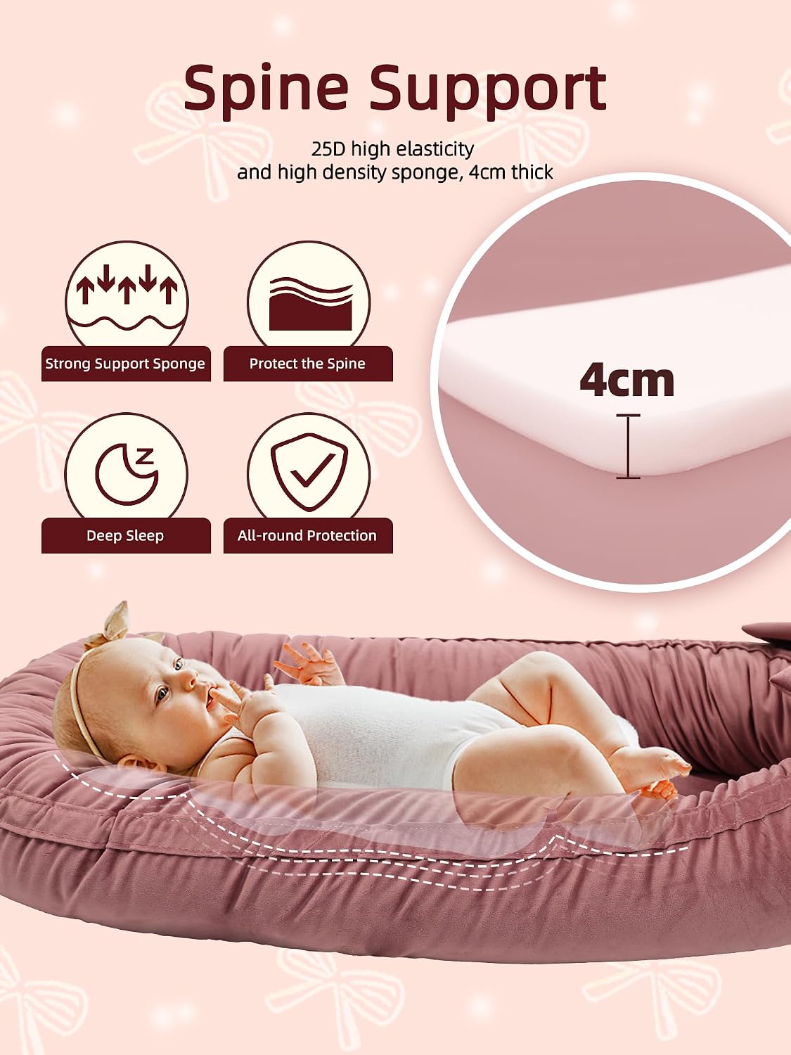Detalle 1 de EAQ Babynest für Neugeborene