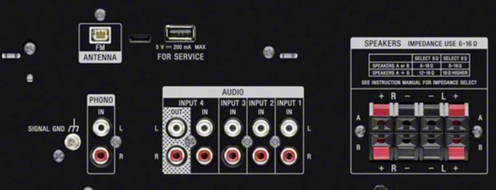 Detalle de Sony STR-DH190: Stereo-Receiver mit Bluetooth, Phono-Eingang und flexibler Wiedergabe
