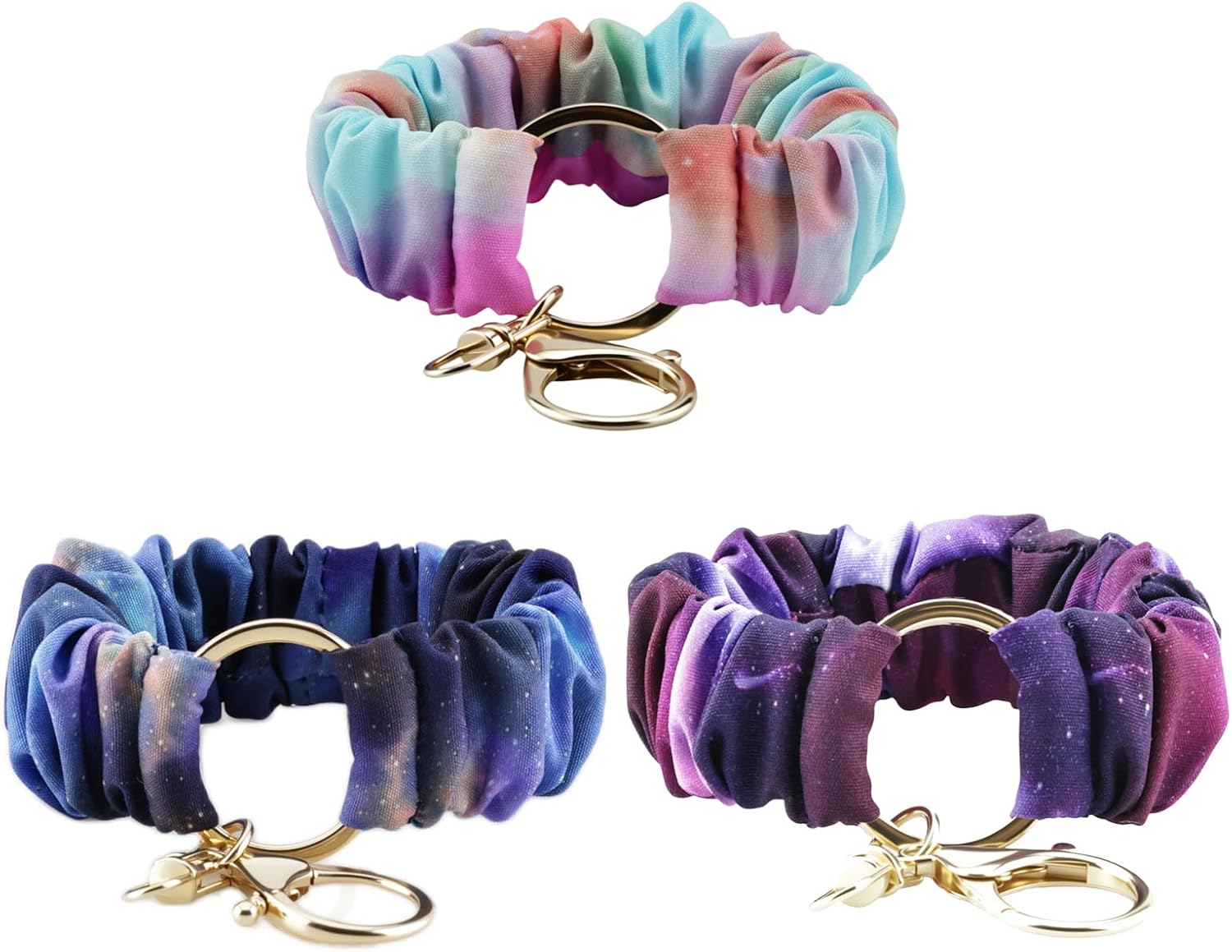 Detalle 2 de Scrunchie keychain wristlet 3 pack