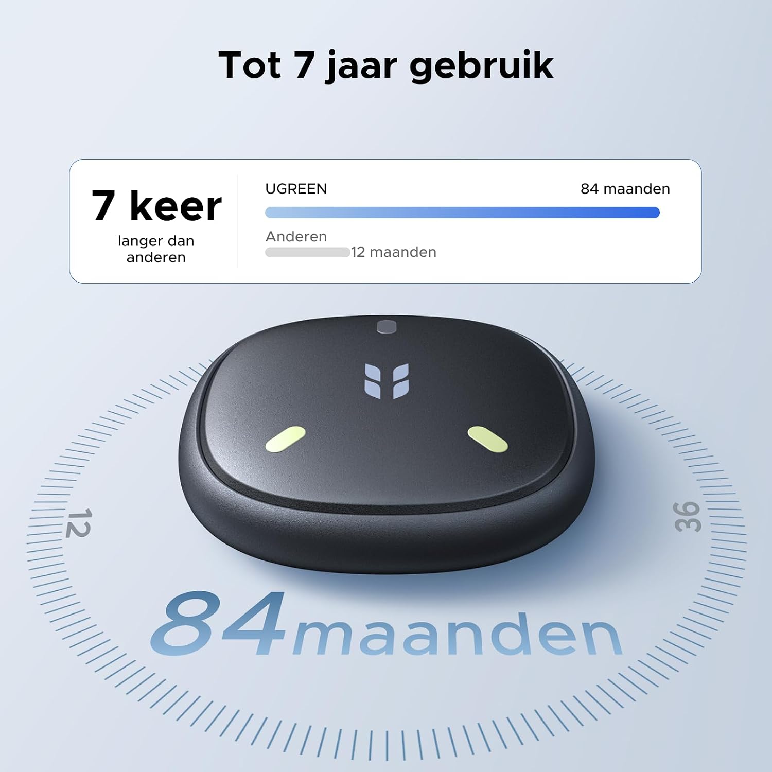 Detalle 2 de UGREEN FineTrack Mini Duo 2-sleutelvinders, 4-pack met IP68 en 110dB alarm