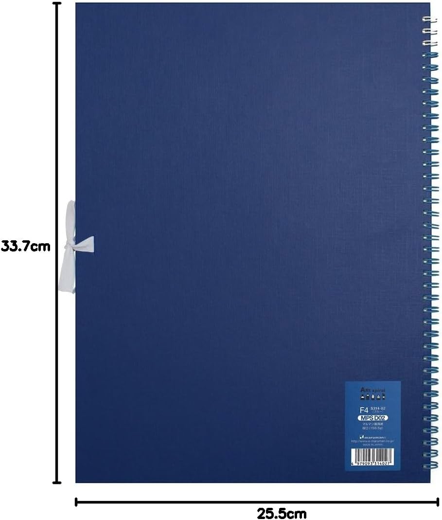 Detalle 1 de Maruman アートスパイラル S314-02 F4スケッチブック 厚口画用紙24枚・ブルー