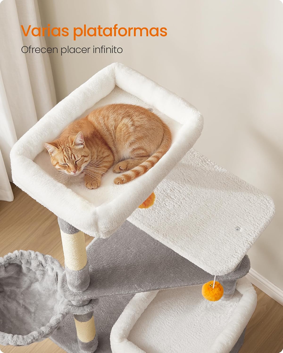 Detalle 2 de Feandrea Árbol Alto para Gatos 152 cm