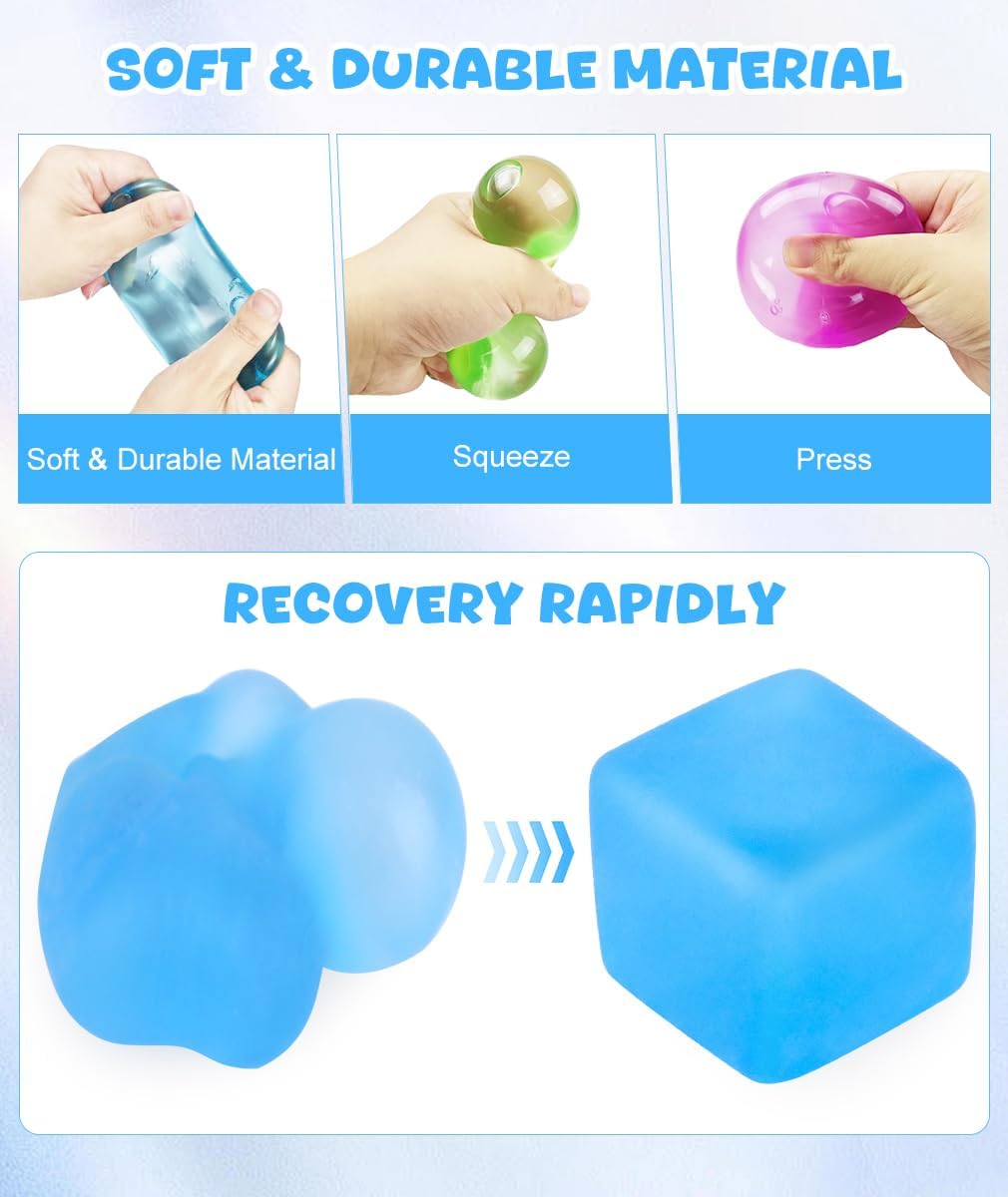 Thumbnail 1 de 4PCS Large Stress Balls for Kids & Adults – Ice Cube Fidget Toy Set (5cm)