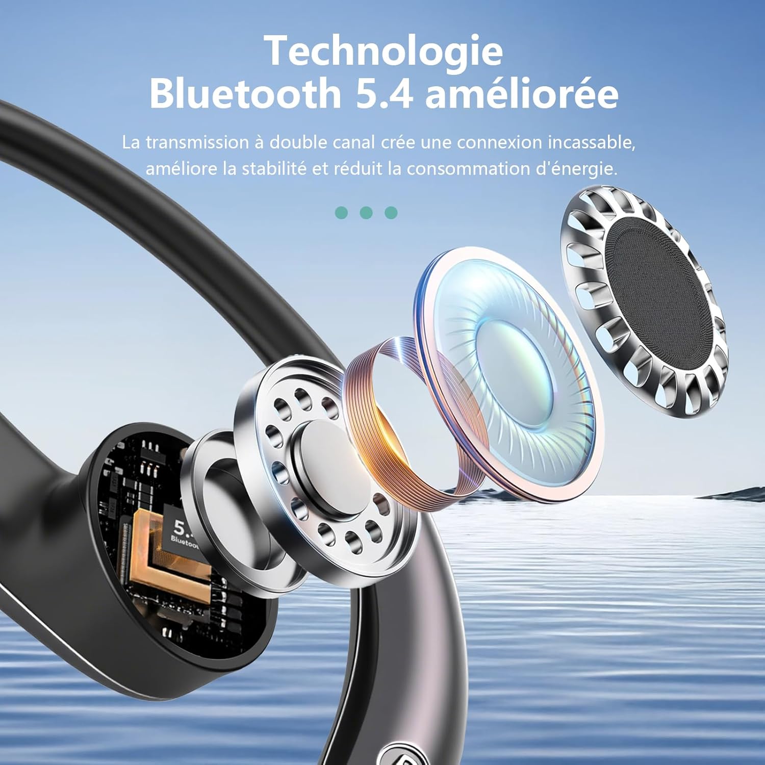 Thumbnail 2 de AI Instant Translator Casque 164 Langues — Écouteurs ouverts 4 en 1 pour musique, traduction et voyage