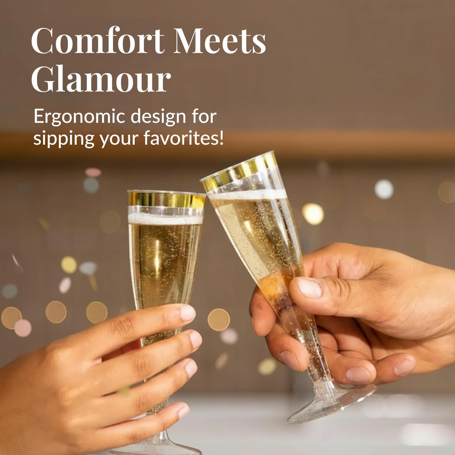 Detalle 2 de Prestee Disposable Champagne Flutes, 4.5 oz
