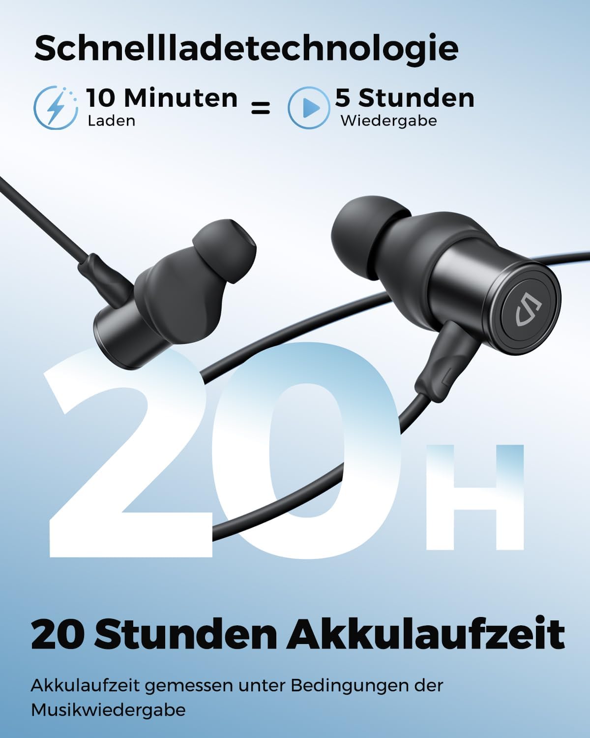 Detalle 2 de SoundPEATS Q40HD In-Ear Kopfhörer LDAC, 20 Std. Akkulaufzeit