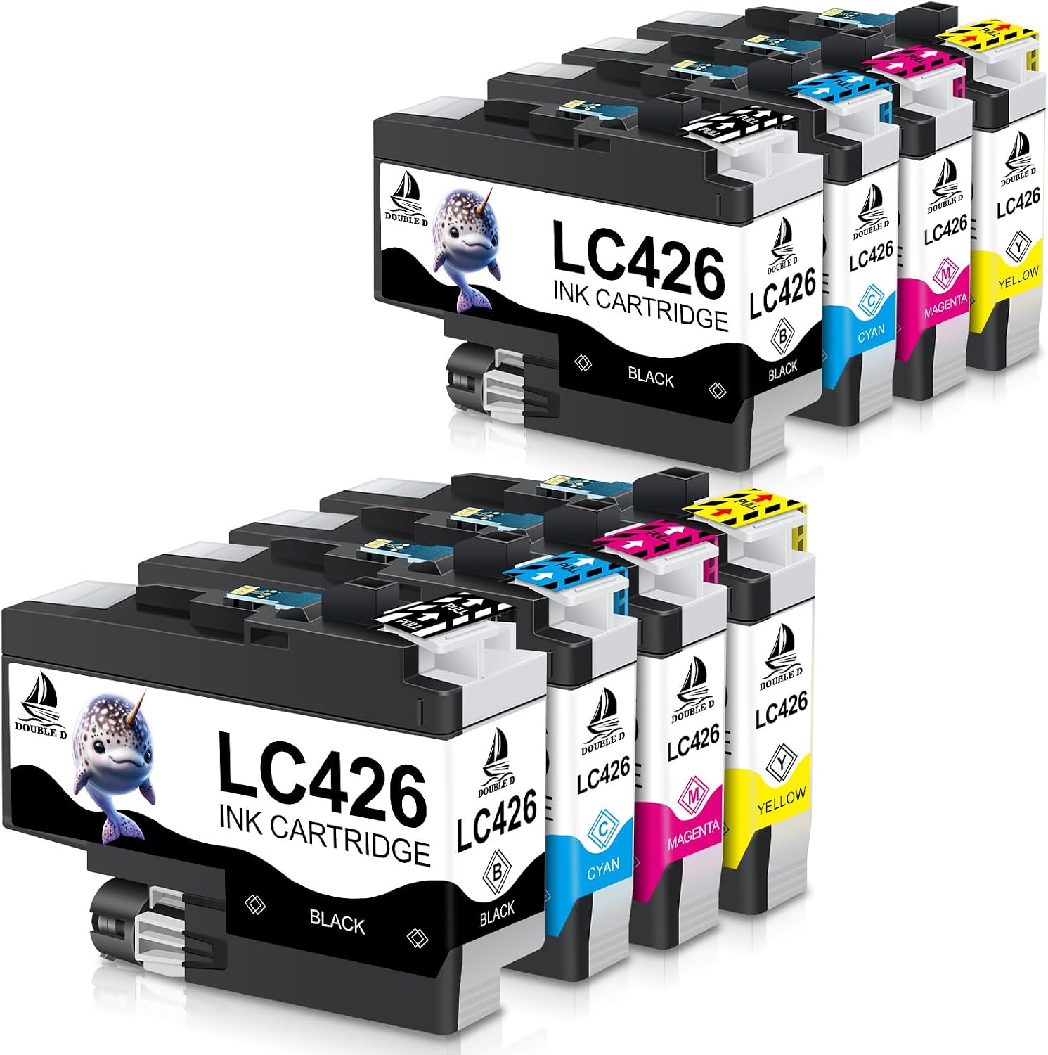 Detalle de DOUBLE D LC426 ink cartridges (8 pack) for Brother LC426 / LC426XL – compatible inks for MFC-J4335DW to J4540DW