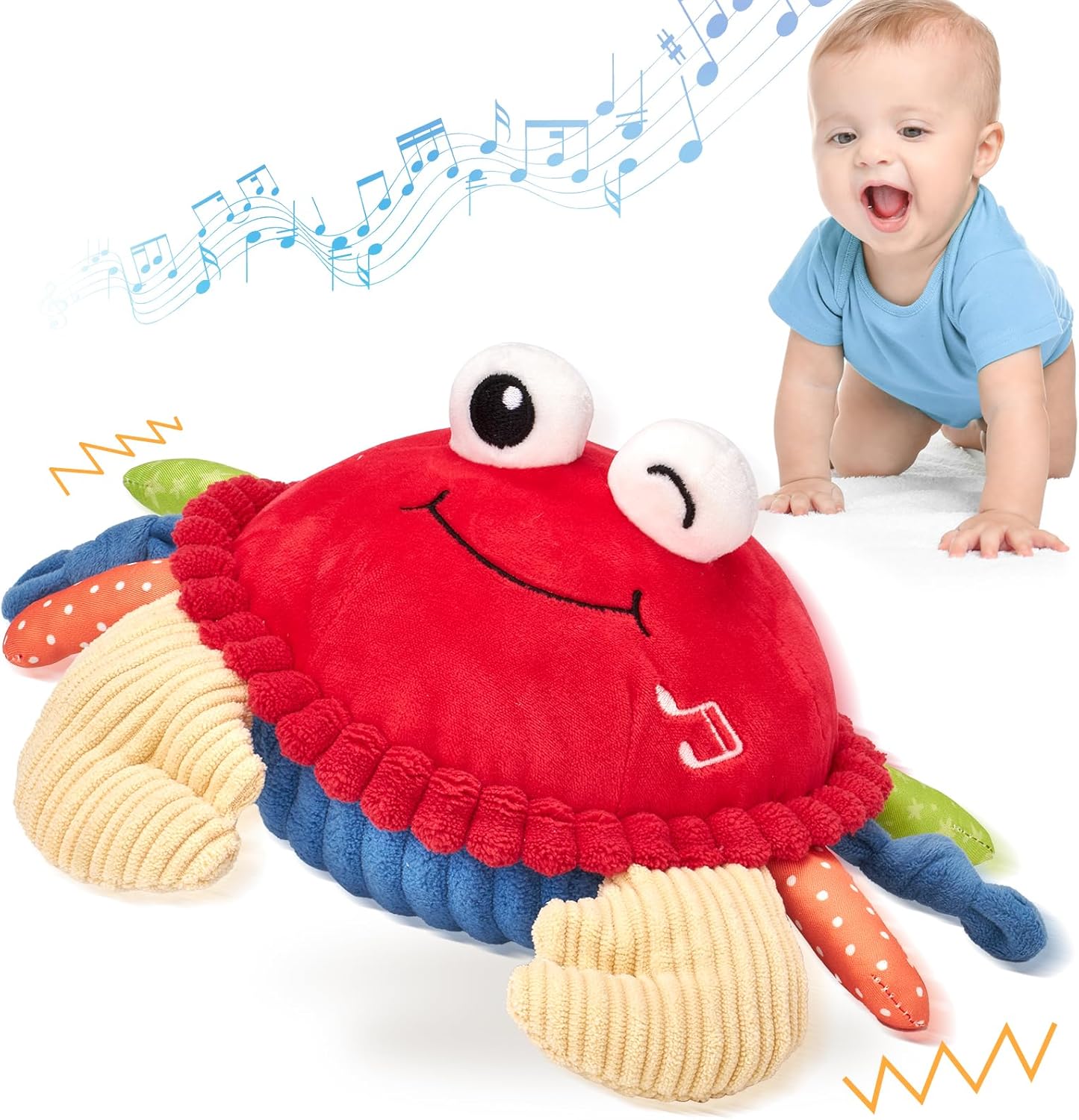 Detalle de hahaland Krabbe Baby Spielzeug, ab 6 Monaten