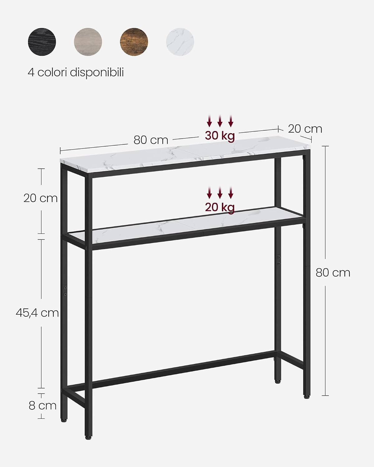 Thumbnail 2 de VASAGLE Tavolo Consolle LNT130W59: design moderno, pratico e compatto per ingresso o soggiorno