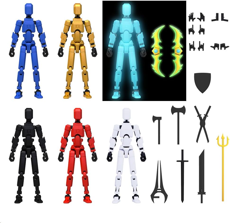 Detalle 2 de MerryXD T13 6-Pack 3D Action Figure set