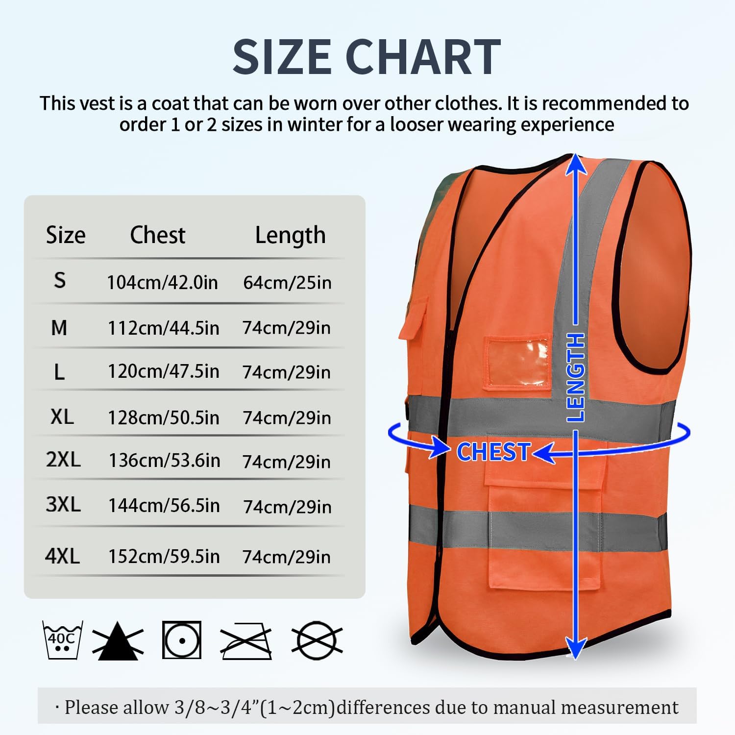 Thumbnail 4 de YUANVEST Hi Vis Vest for Men and Women with 5 Pockets – 360° Reflective Safety Vest