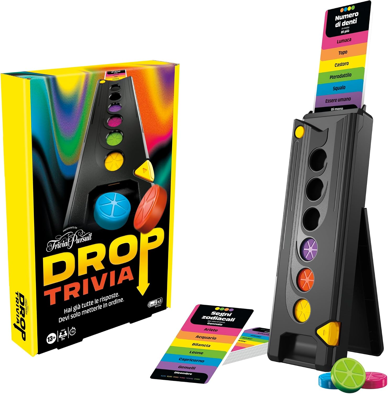 Detalle 2 de Drop Trivia gioco di società elettronico — versione italiana 🎲