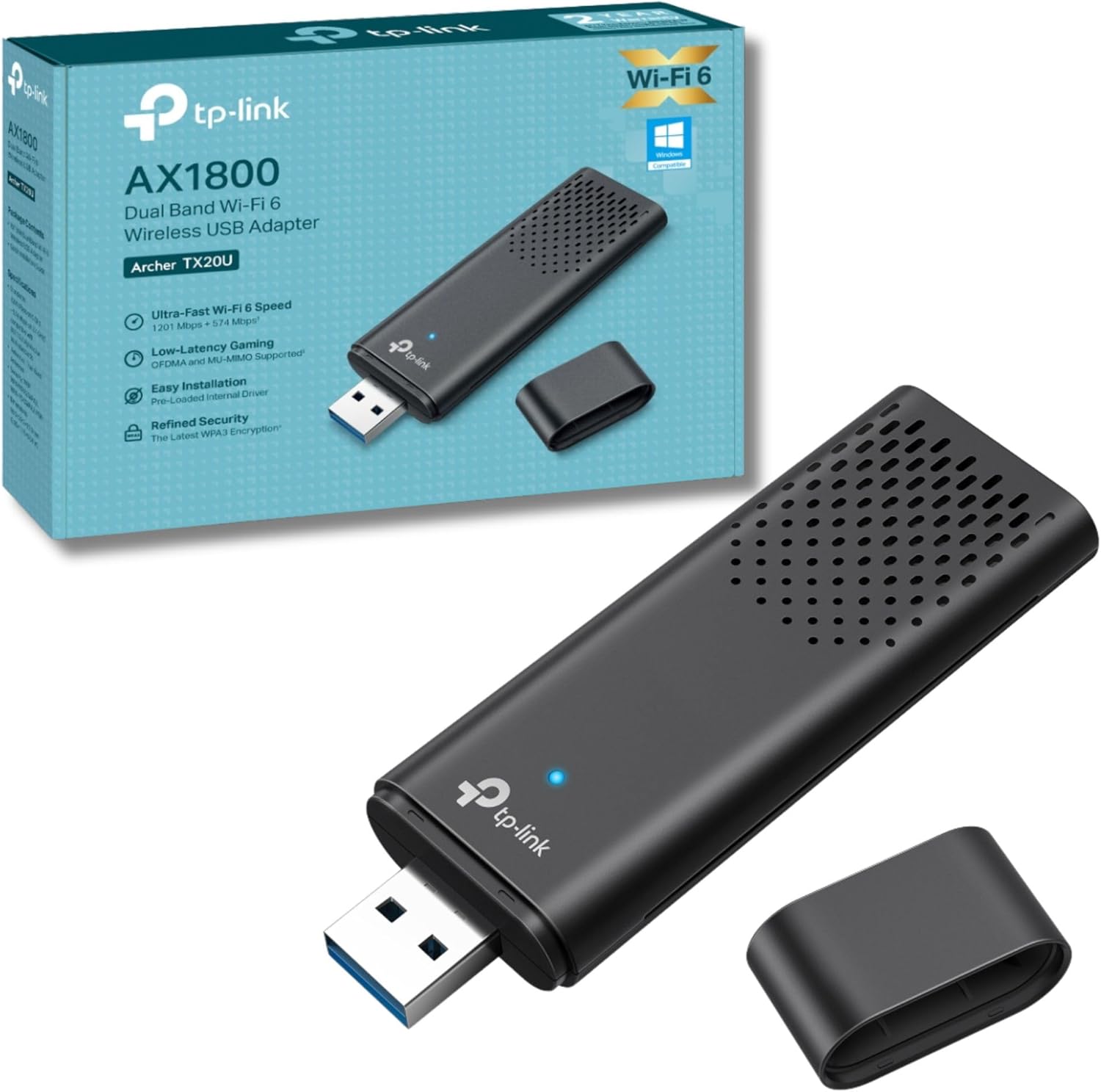 Thumbnail 1 de TP-Link Archer TX20U Plus AX1800 Adaptador Wi Fi 6 USB 3.0