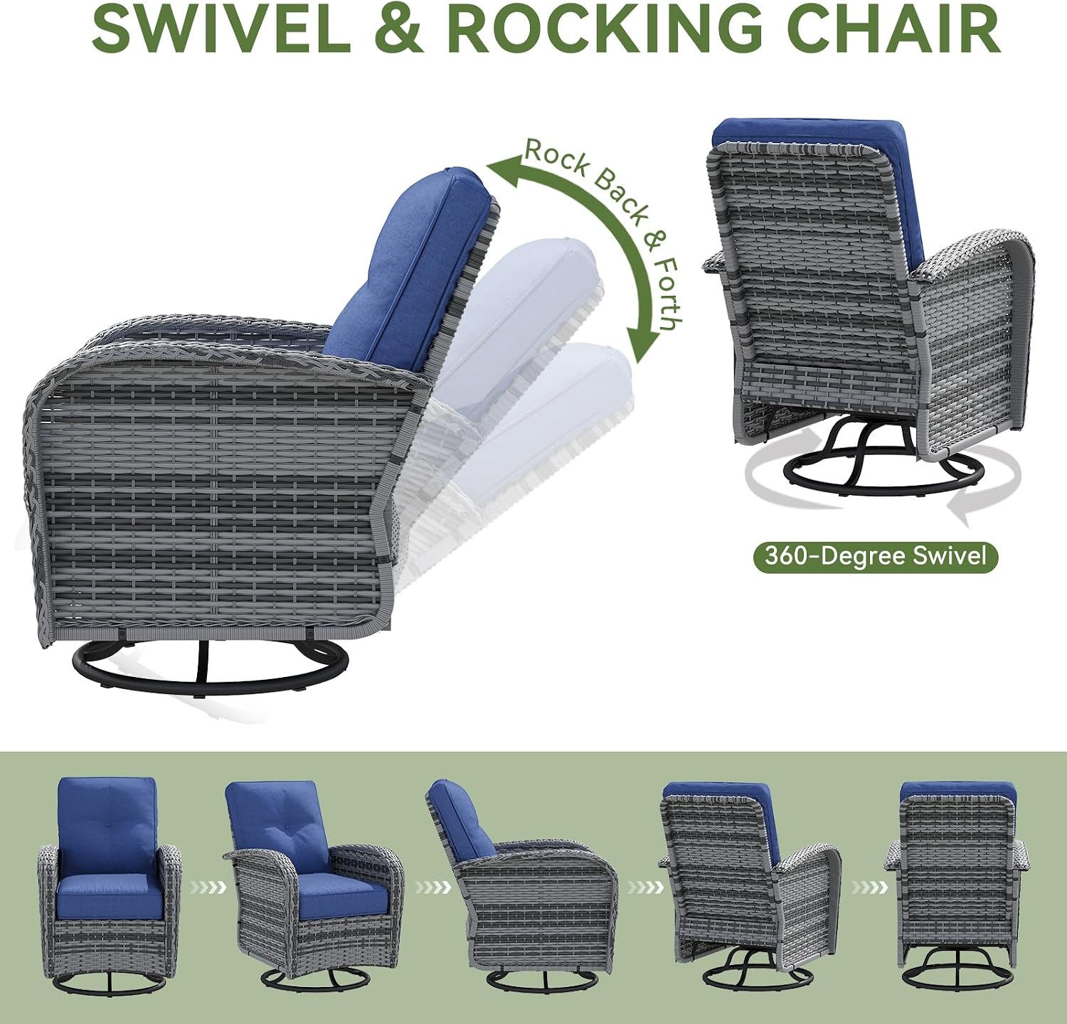 Detalle 2 de LazySunsets Patio Furniture Set 12-Piece