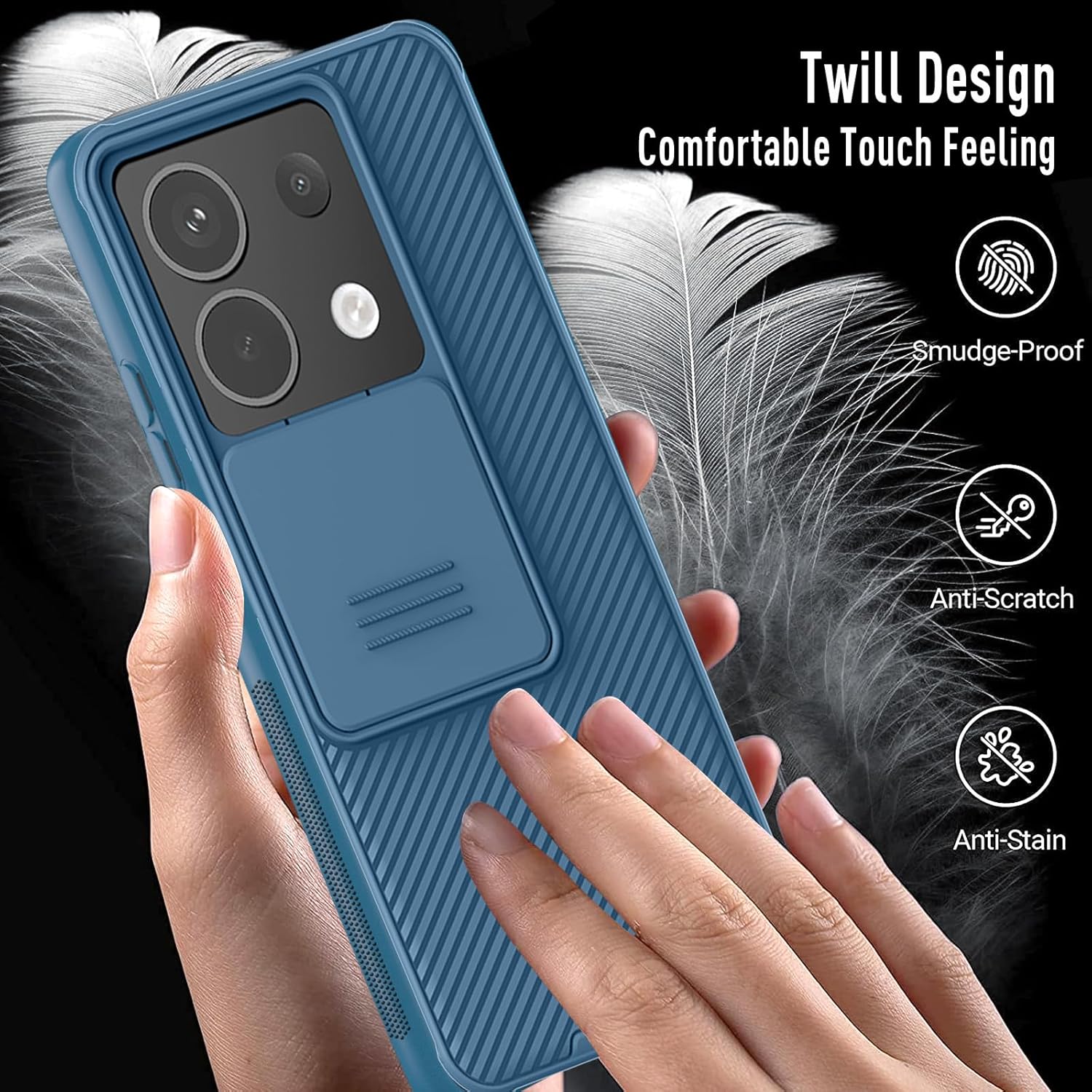 Detalle 2 de XTCASE Coque pour Xiaomi Redmi Note 13 Pro 5G / Poco X6 5G – Ultra mince, protection caméra et déverrouillage privé