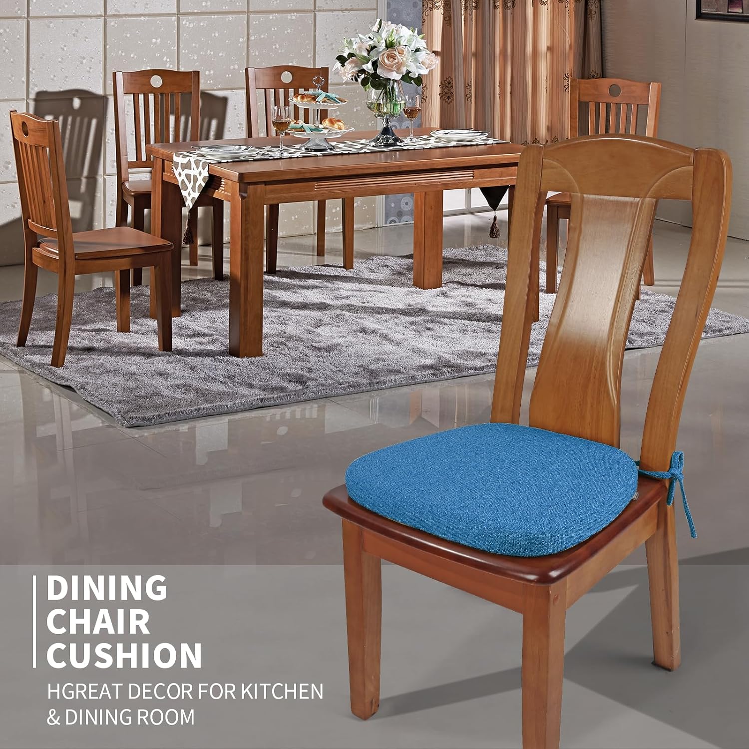 Detalle 2 de SINOSSO Memory Foam Chair Cushions 16-inch
